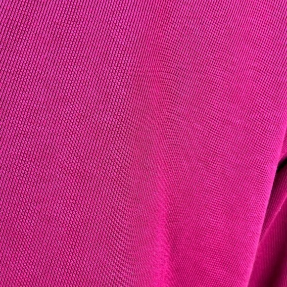 Vintage 80’s Koret Cardigan Fuchsia Rainbow Embroidery Petite Medium - Picture 11 of 12